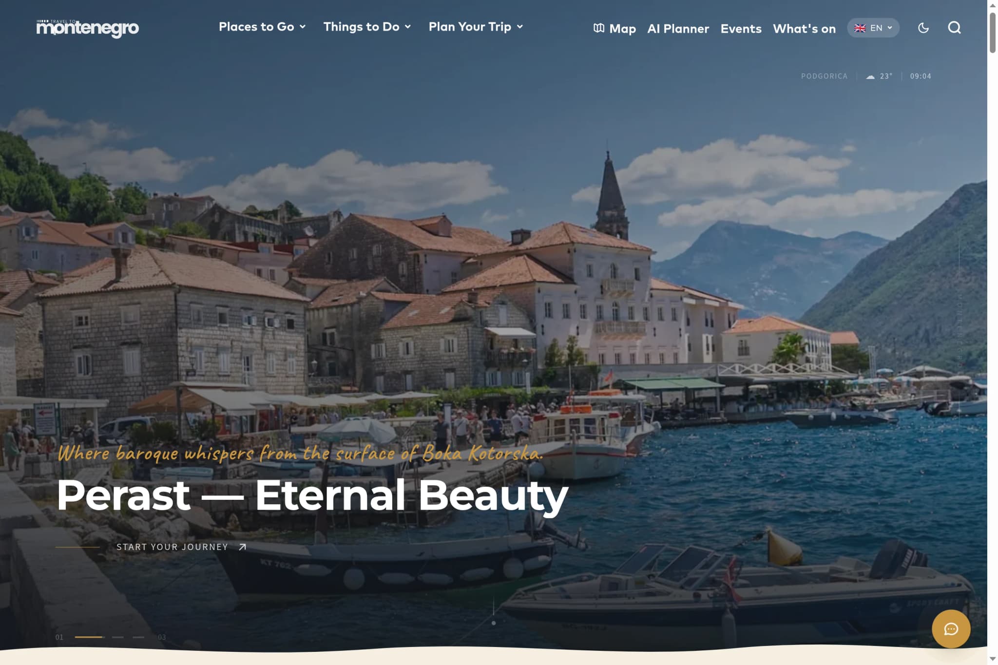 TravelToMontenegro.com – Turistički portal sa AI sadržajem na 14 jezika